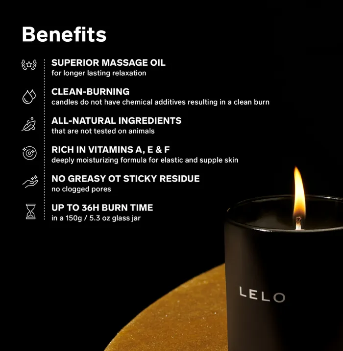 LELO Flickering Touch Massage Candle Vanilla Crme De Cacao Lelo Vibrators