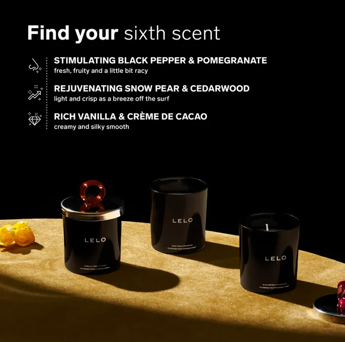 LELO Flickering Touch Massage Candle Vanilla Crme De Cacao Lelo Vibrators