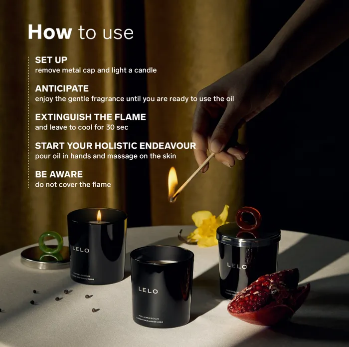 LELO Flickering Touch Massage Candle Vanilla Crme De Cacao Lelo Vibrators