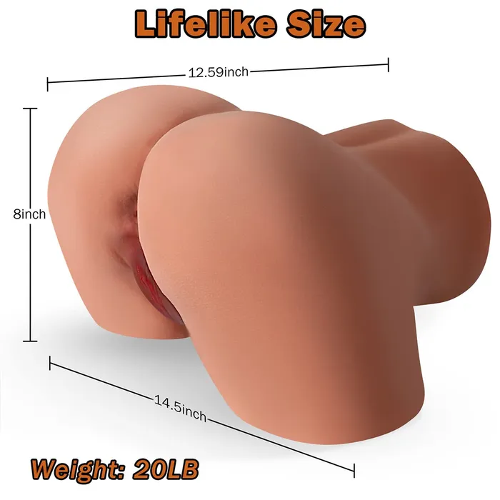 Life Size Sex Doll for Men Realistic Sex Doll Torso Male Stroker Pussy Ass Big Butt Sex Dolls Adult Love Doll Male Sex Toys for Men Pleasure 20LB Amwama Male Sex Toys
