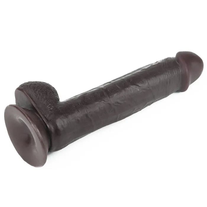 LOVETOY Dildos 95 Dark Brown Realistic Sliding Skin Soft Dildo