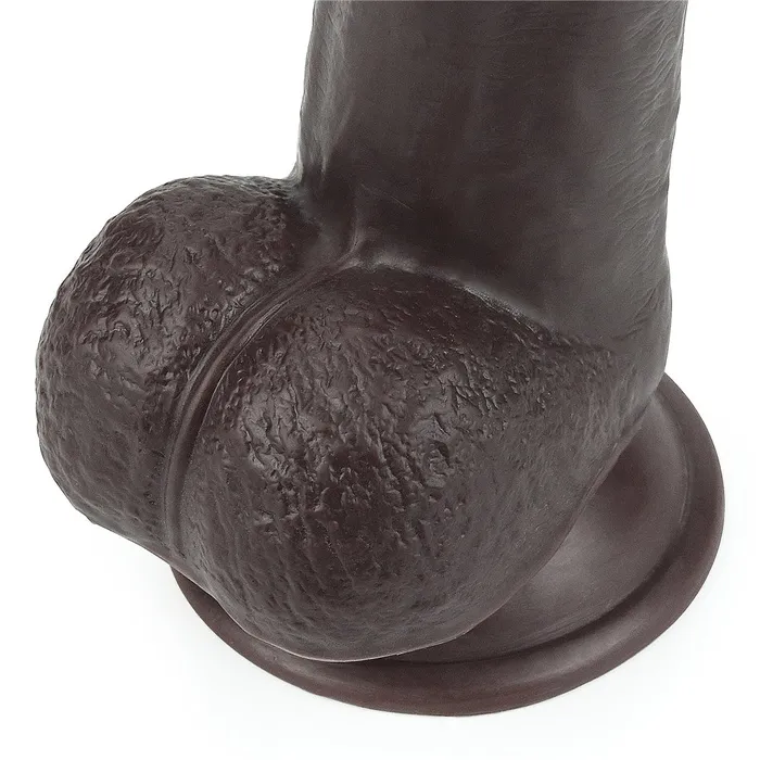 LOVETOY Dildos 95 Dark Brown Realistic Sliding Skin Soft Dildo