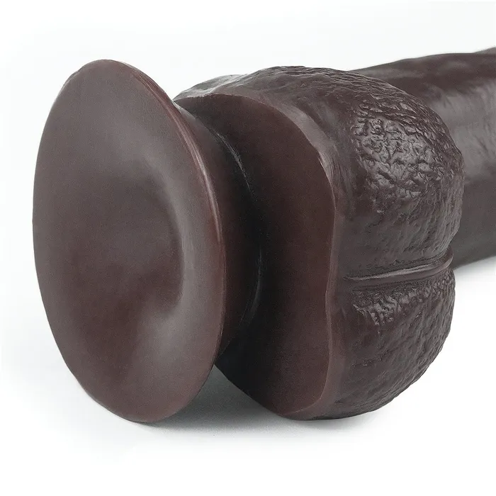 LOVETOY Dildos 95 Dark Brown Realistic Sliding Skin Soft Dildo