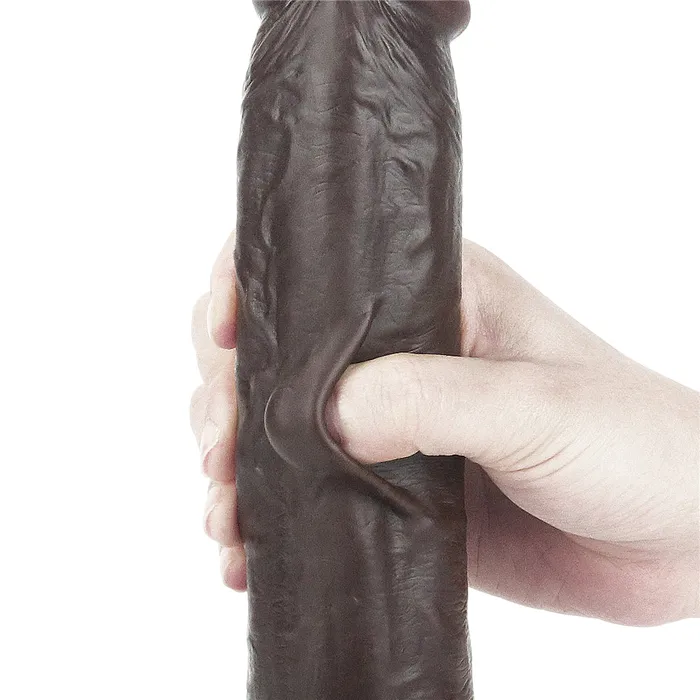LOVETOY Dildos 95 Dark Brown Realistic Sliding Skin Soft Dildo