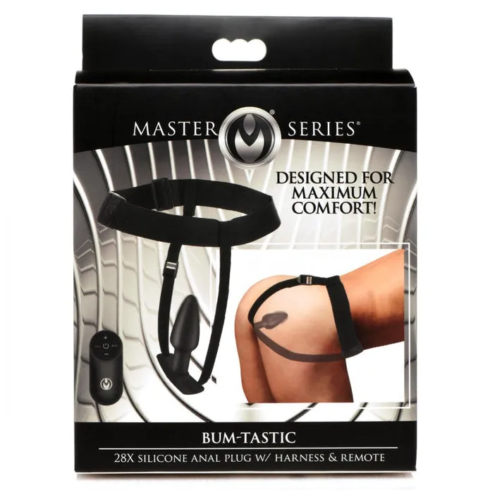 Male Sex Toys BumTastic 28X Silicone Anal Plug W Harness Remote Control XR Brands
