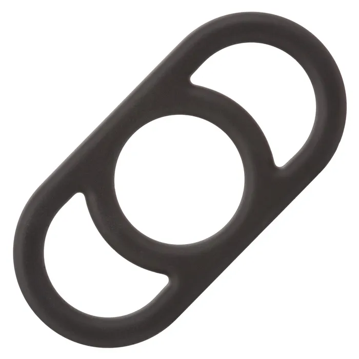 Male Sex Toys CalExotics Alpha Liquid Silicone Commander Ring Black