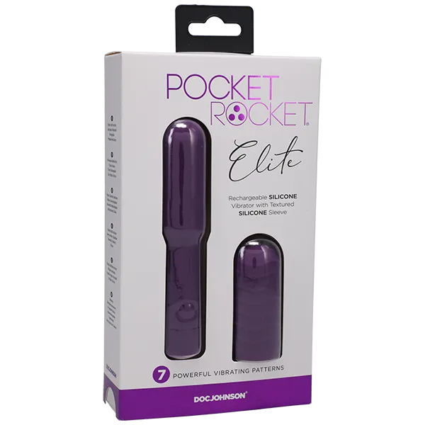 Male Sex Toys Doc Johnson Pocket Rocket Elite Rechargeable with Removable Sleeve Purple Male Sex Toys Doc Johnson Pocket Rocket Elite Rechargeable with Removable Sleeve Purple