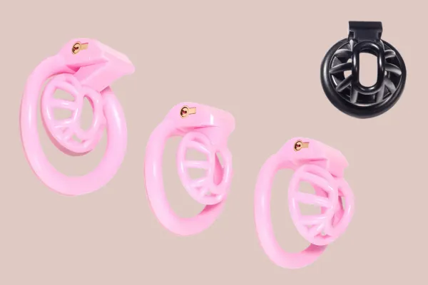Male Sex Toys House of Chastity The Cobra Nub Micro Male Chastity Cage Kit