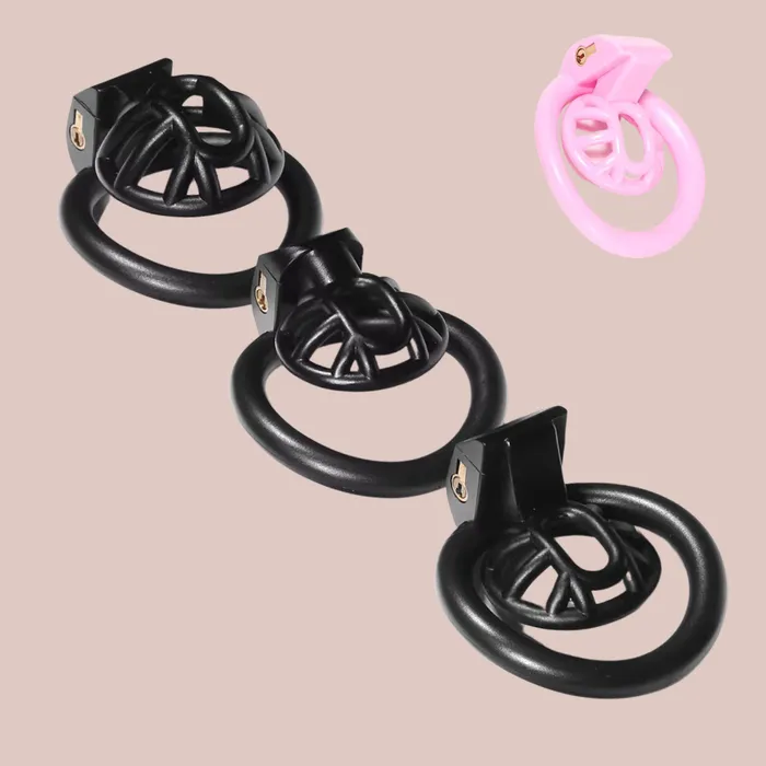 Male Sex Toys House of Chastity The Cobra Nub Micro Male Chastity Cage Kit