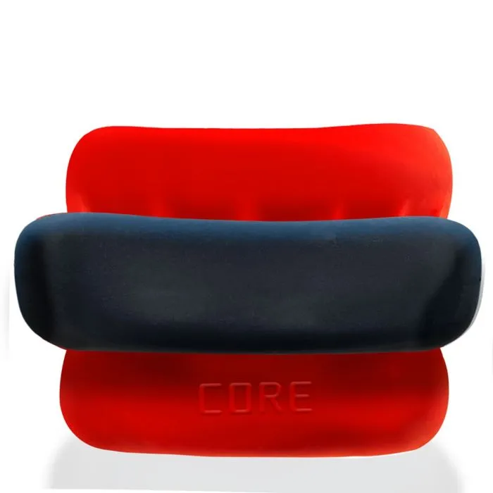 Male Sex Toys Oxballs Ultracore Ball Stretcher with Axis Ring Red and Black Oxballs