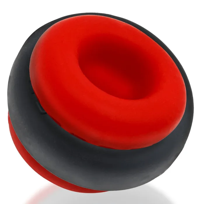 Male Sex Toys Oxballs Ultracore Ball Stretcher with Axis Ring Red and Black Oxballs