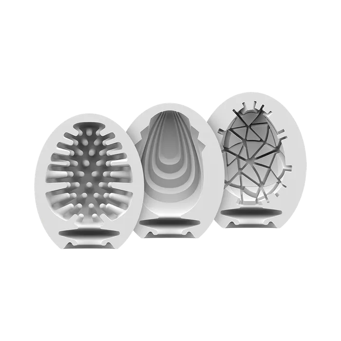 Male Sex Toys Satisfyer Satisfyer Masturbator Egg 3 piece Set Naughty Savage Crunchy Assorted