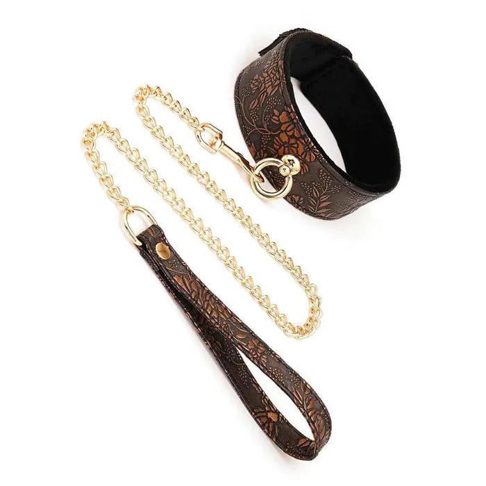 Male Sex Toys Vegan Floral with Faux Fur Collar and Leash Set vendorunknown