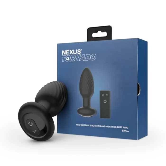 Nexus Tornado Remote Control Vibrating and Rotating Butt Plug Small Nexus Anal