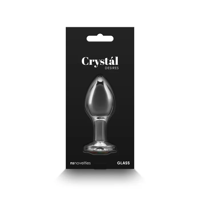 NS Novelties Anal Crystal Desires Rainbow Gem Glass Plug Medium