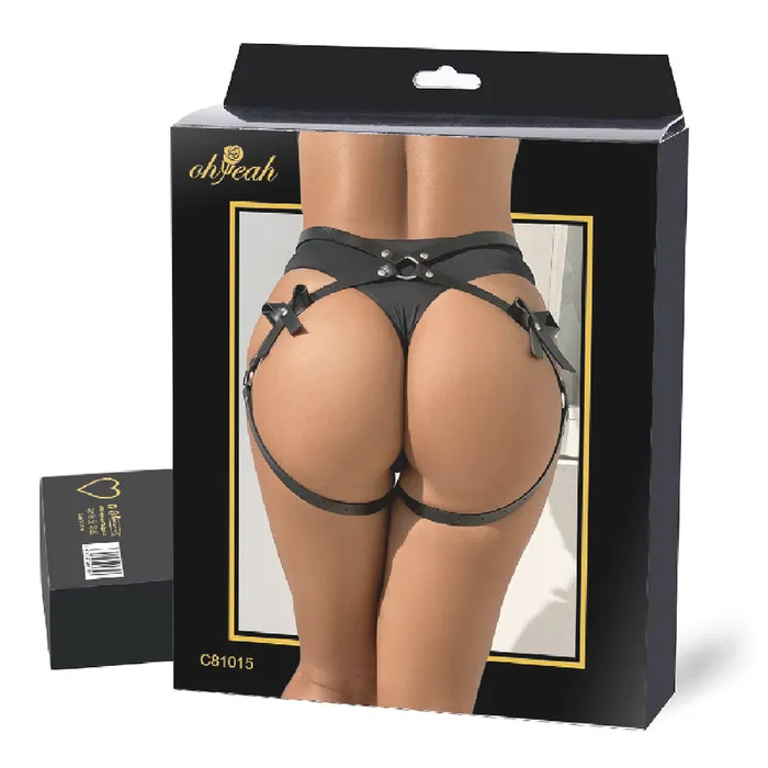 Restraints BDSM 1 Pc Black Leather Bondage Harness FRISKY BUSINESS SG