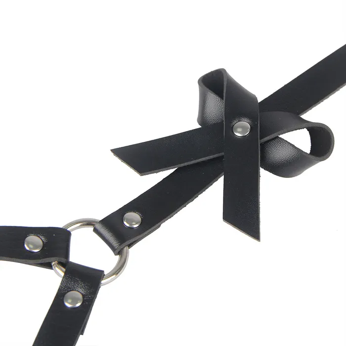 Restraints BDSM 1 Pc Black Leather Bondage Harness FRISKY BUSINESS SG