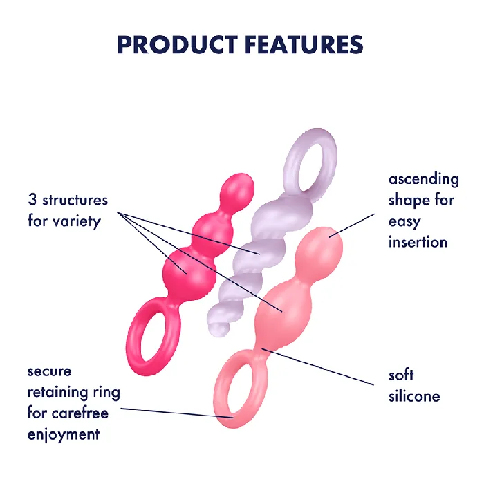 Satisfyer Booty Call Butt Plugs 3 Pack Colour Satisfyer Anal