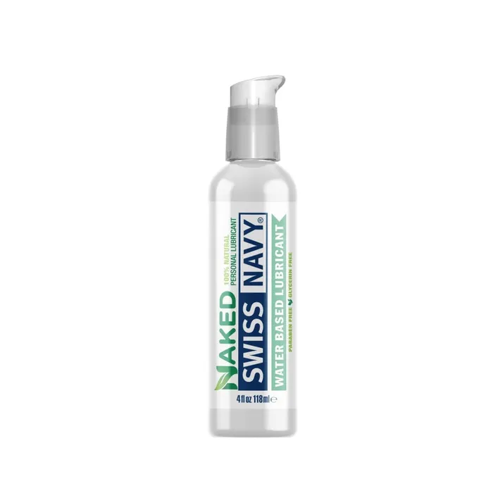 Sexual Health Wellbeing Swiss Navy Naked All Natural Water Based Lubricant 4oz118mL