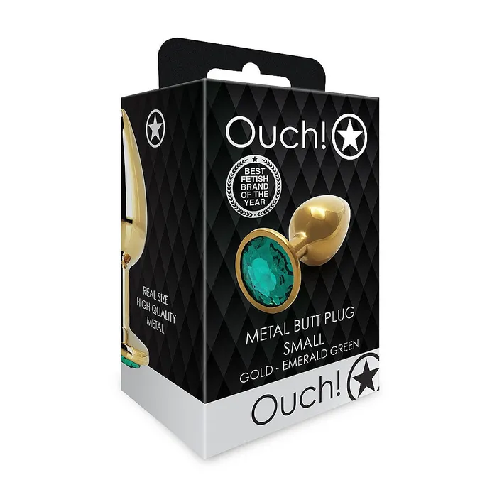 Shots America Anal Round Gem Butt Plug Small Emerald Green