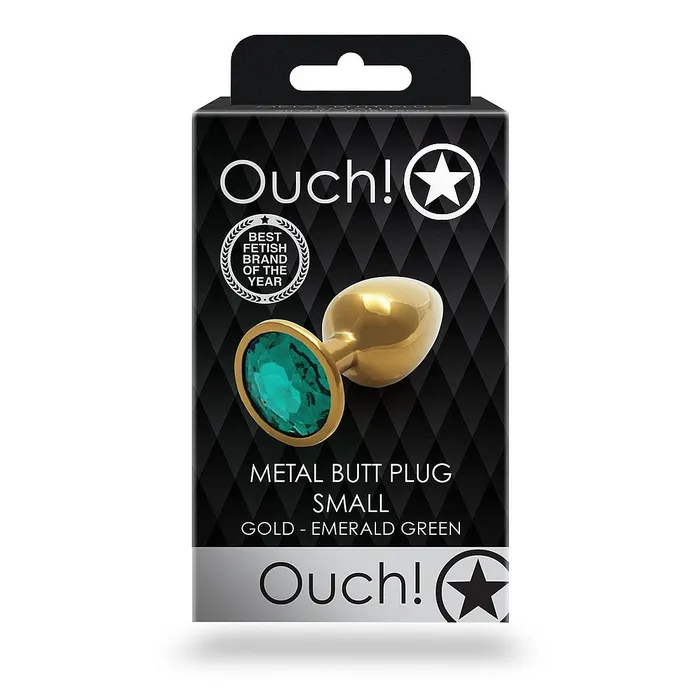 Shots America Anal Round Gem Butt Plug Small Emerald Green