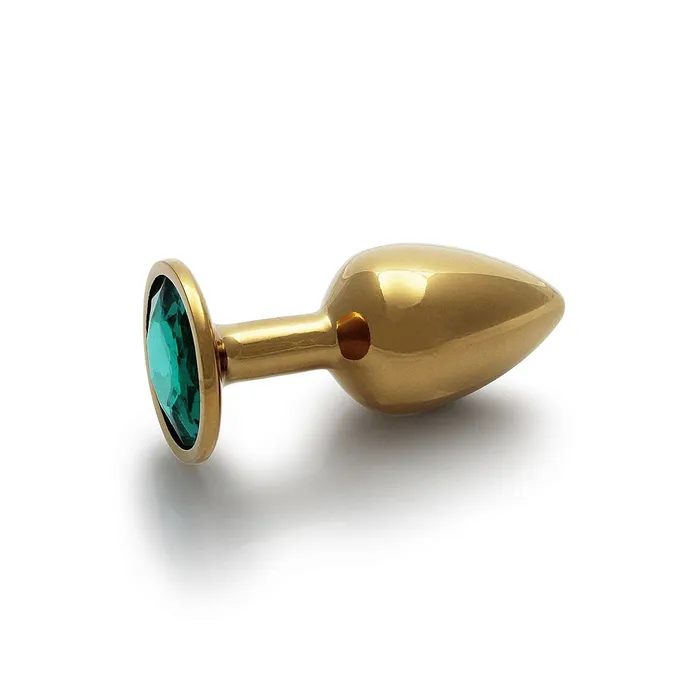 Shots America Anal Round Gem Butt Plug Small Emerald Green