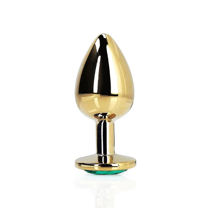 Shots America Anal Round Gem Butt Plug Small Emerald Green