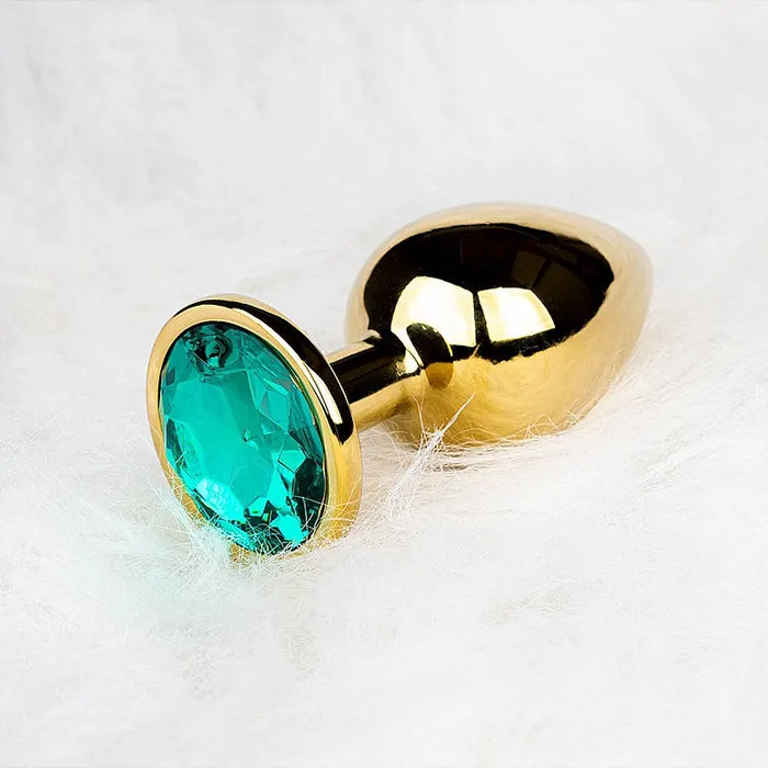 Shots America Anal Round Gem Butt Plug Small Emerald Green