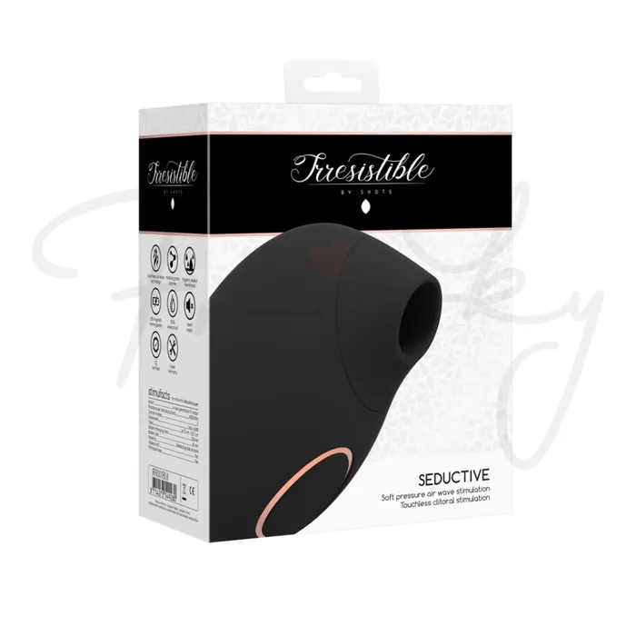 SHOTS Seductive Air Pulse Vibrator Black SHOTS Vibrators