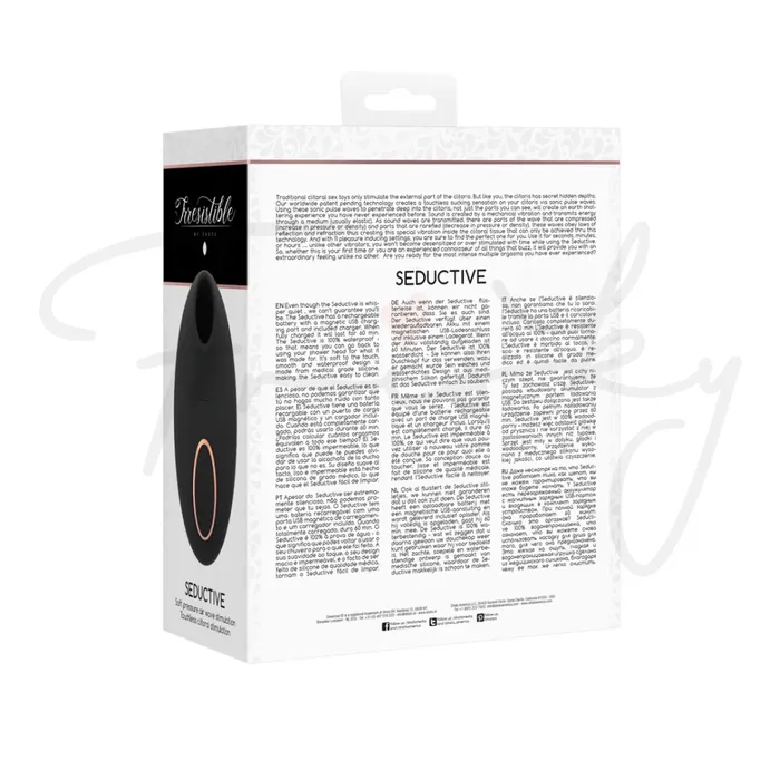 SHOTS Seductive Air Pulse Vibrator Black SHOTS Vibrators