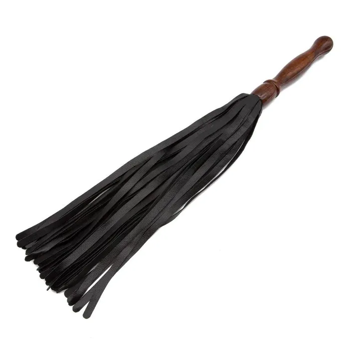 The Stockroom Restraints Sissoo Rosewood Long Handle Leather Flogger