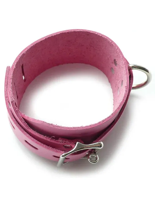 Traveling Tickle Trunk Vibrators Pink Buckling Collar