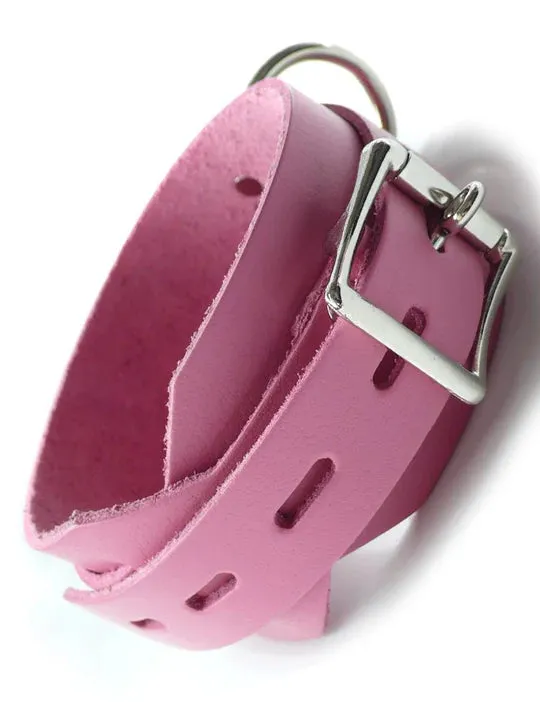Traveling Tickle Trunk Vibrators Pink Buckling Collar