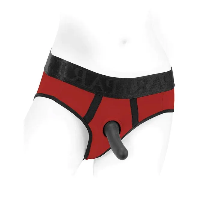 vendorunknown Anal Tomboi Harness RedBlack Nylon Briefs by Spareparts