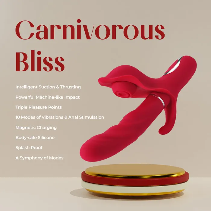 Vibrators Carnivorous Bliss Triple Stimulation Vibrator FRISKY BUSINESS SG
