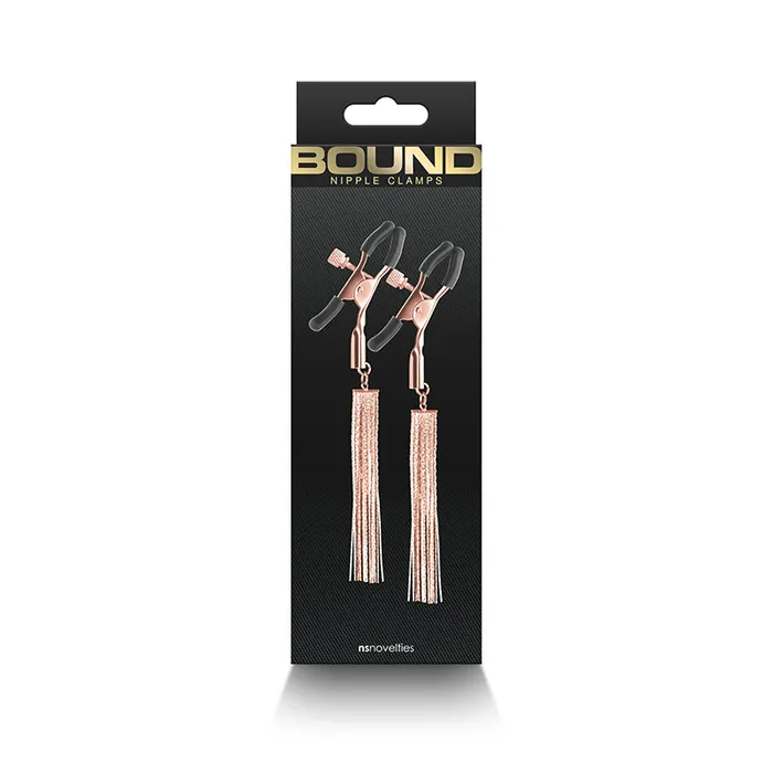 Vibrators NS Novelties Bound D2 Nipple Clamps Rose Gold