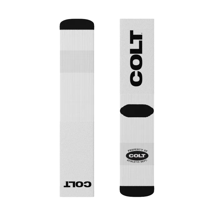 Vibrators Printify COLT Athletic Socks White