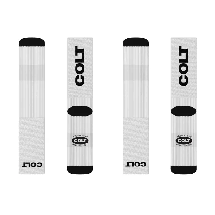 Vibrators Printify COLT Athletic Socks White