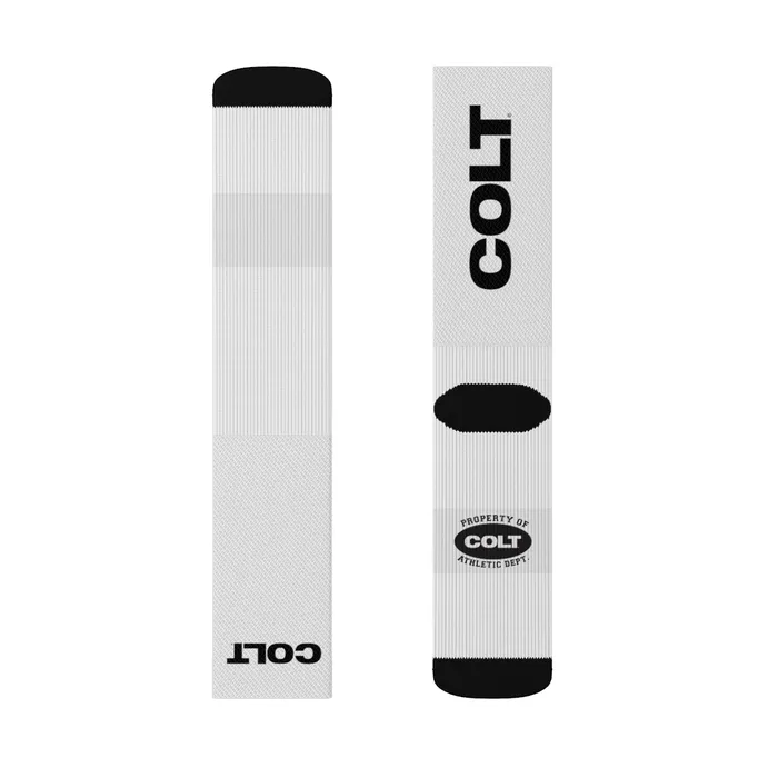 Vibrators Printify COLT Athletic Socks White