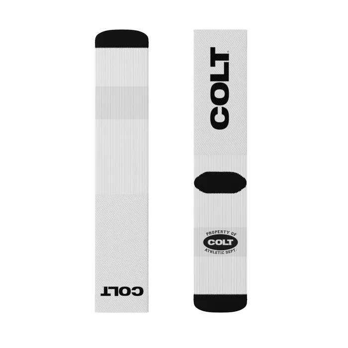 Vibrators Printify COLT Athletic Socks White