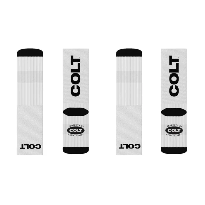 Vibrators Printify COLT Athletic Socks White