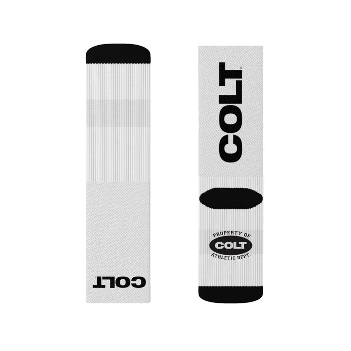 Vibrators Printify COLT Athletic Socks White