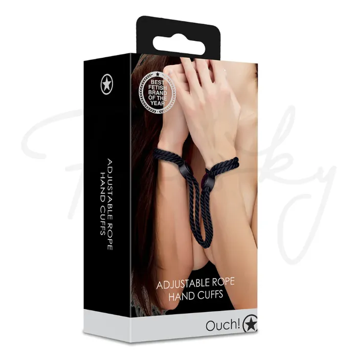 Vibrators SHOTS SHOTS Adjustable Rope Hand Cuffs