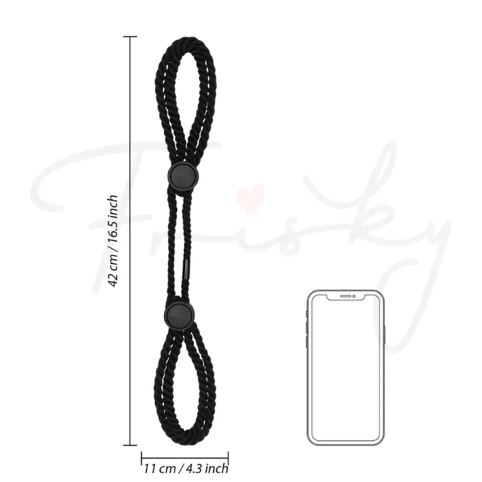 Vibrators SHOTS SHOTS Adjustable Rope Hand Cuffs