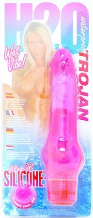 Vibrators Windsor Wholesale H2O Trojan Ultrasoft Silicone Waterproof Vibe Pink