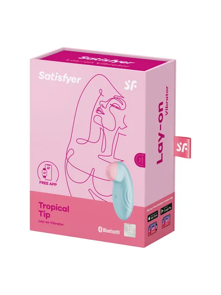 Windsor Wholesale Vibrators Satisfyer Tropical Tip App Control Light Blue