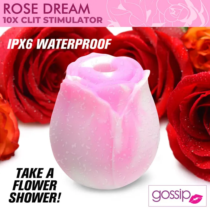 XR Brands Female Sex Toys Gossip Rose Dream 10X Silicone Clit Stimulator